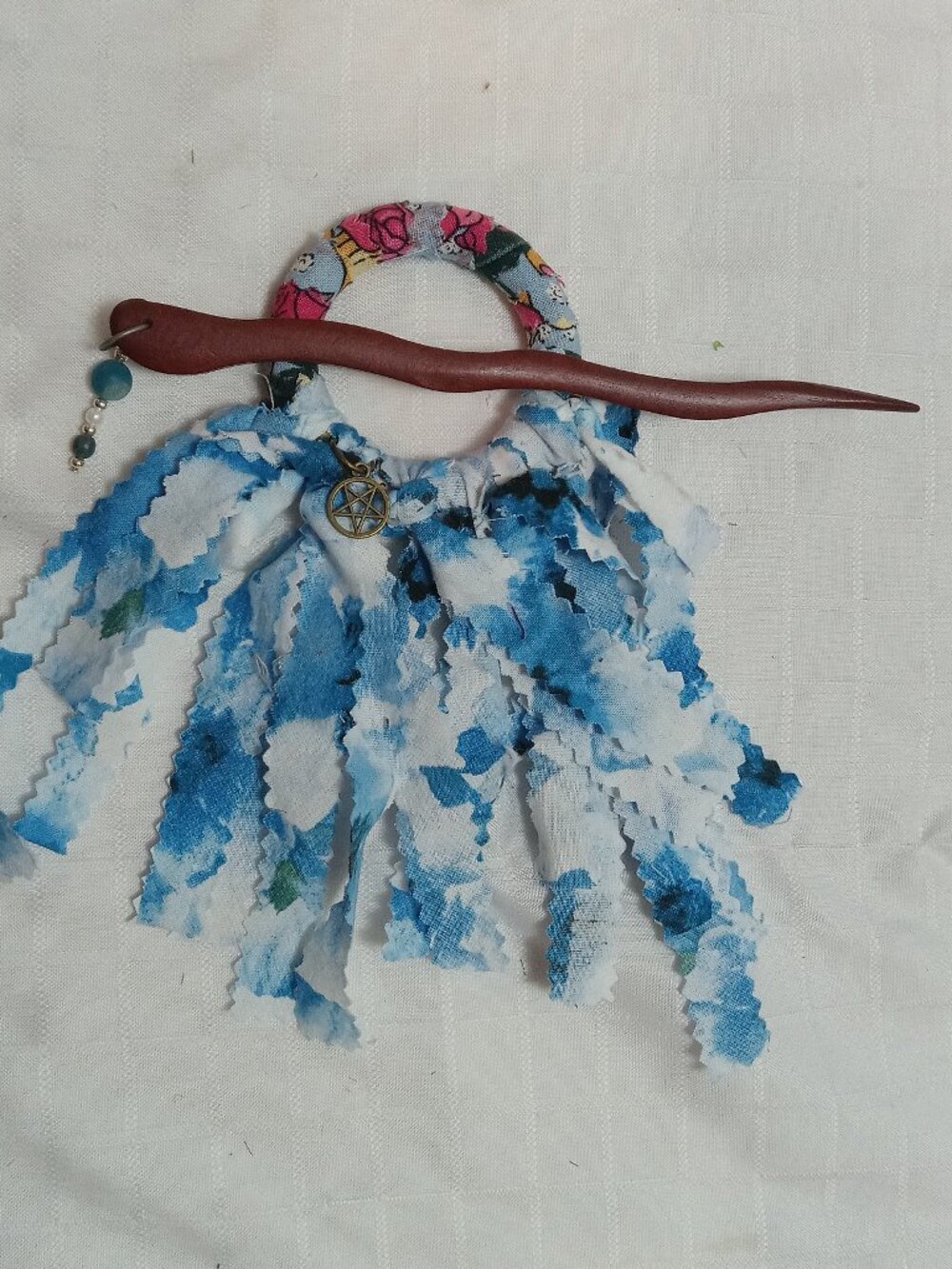 Round dreads or hair wrap/boho bun extension/Hair clip/Hair atebas & pic